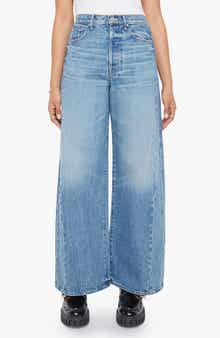 MOTHER Pipe Dream Button Sneak High Waist Wide Leg Jeans Folk Star)