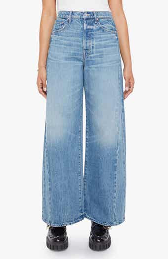 MOTHER Pipe Dream Button Sneak High Waist Wide Leg Jeans Folk Star)