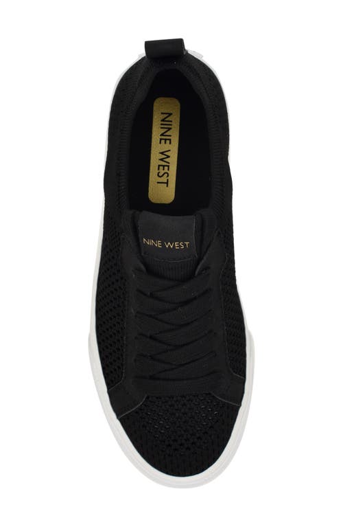Nine West Lala Lace-up Sneaker In Black