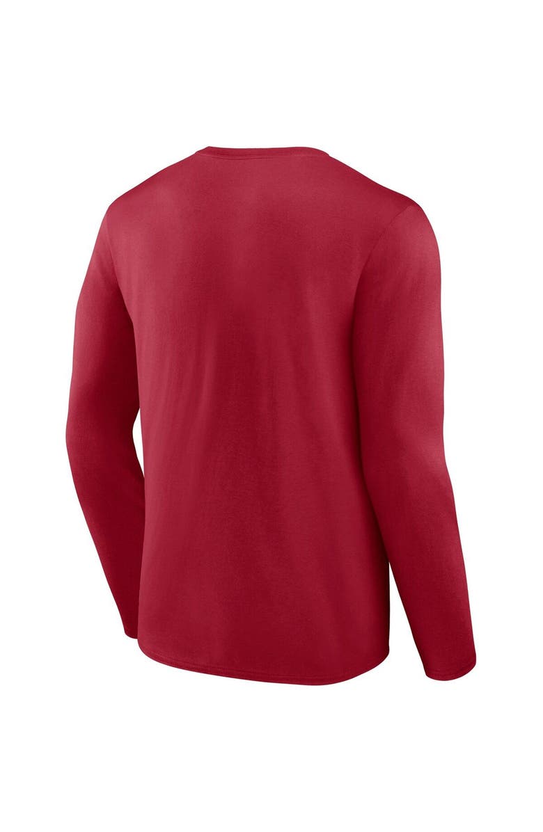 FANATICS Men's Fanatics Branded Crimson Oklahoma Sooners Broad Jump 2-Hit Long Sleeve T-Shirt, Alternate, color, Crimson