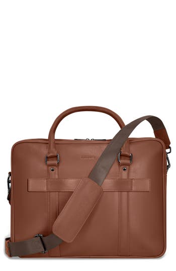 Champs Onyx Leather Briefcase In Brown