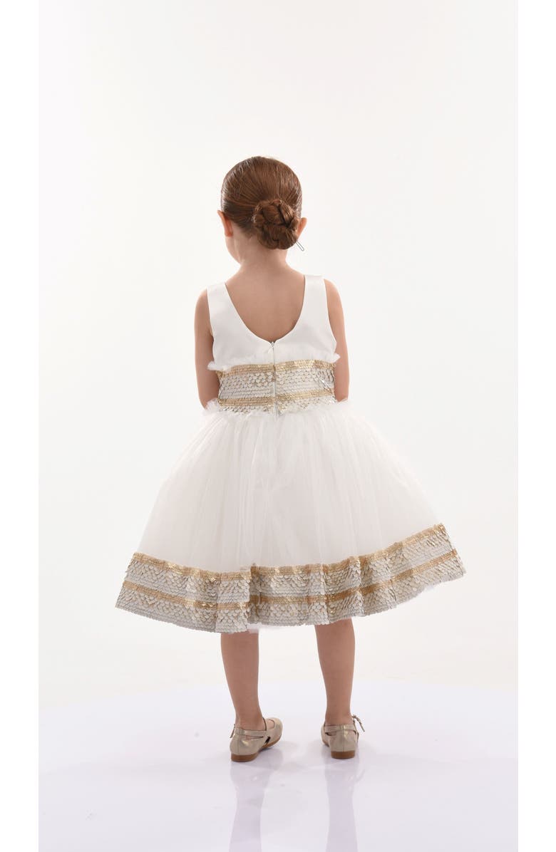 Tulleen Lorelei Sequin Hem Dress, Alternate, color, White