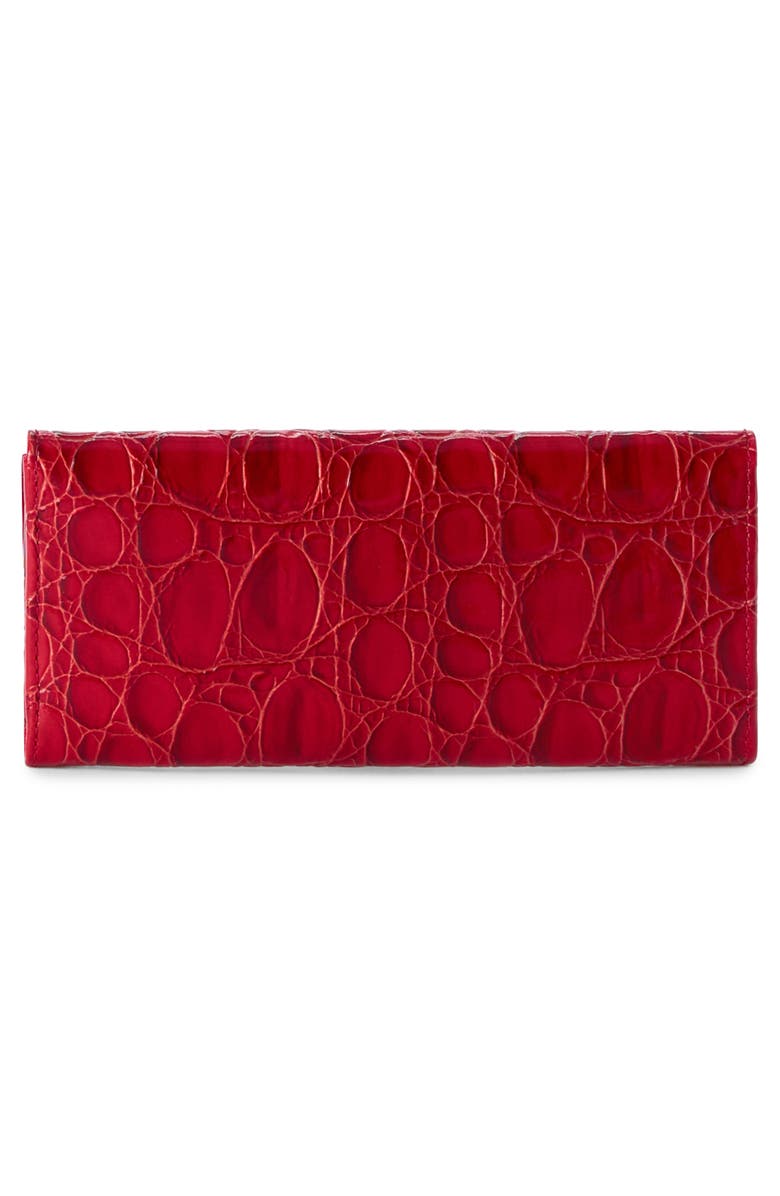 Brahmin Veronica Croc Embossed Leather Wallet, Alternate, color, 