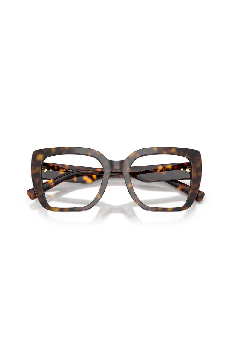 Dolce&Gabbana 53mm Square optical glasses, Alternate, color, Tortoise