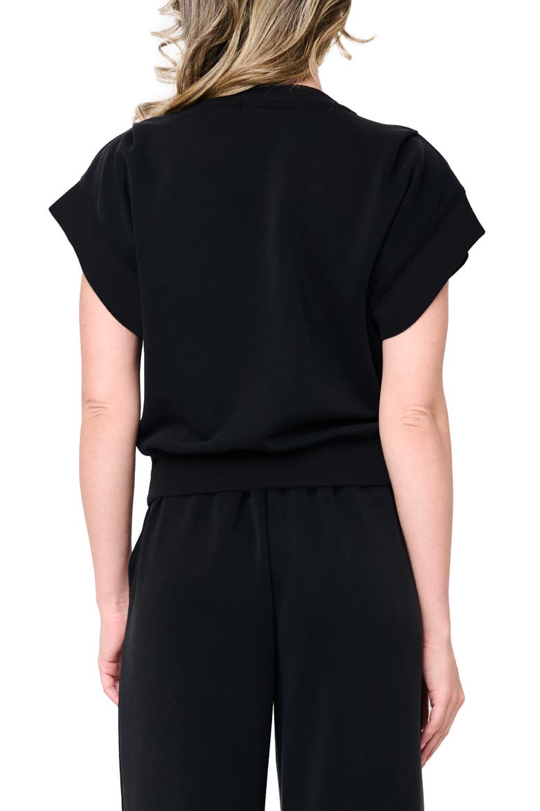 Cloud Scuba Knit Top, Alternate, color, BLACK
