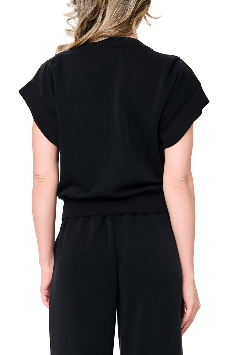 GIBSONLOOK Cloud Scuba Knit Top, Alternate, color, Black