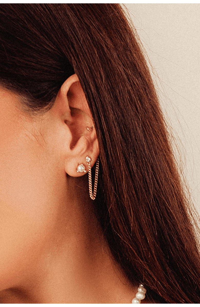 Electric Picks xSarah & Hollie Lemon Drop Earrings, Alternate, color, Gold