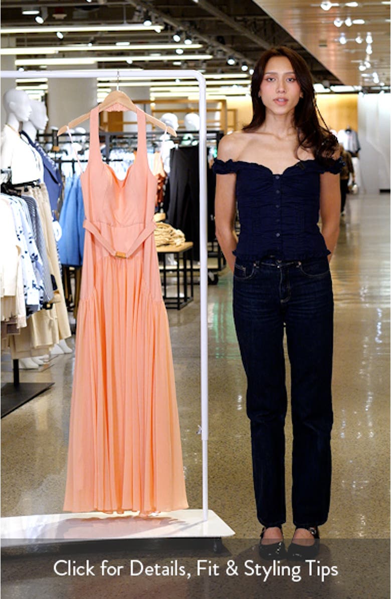 Aza A-Line Halter Dress, sales video thumbnail