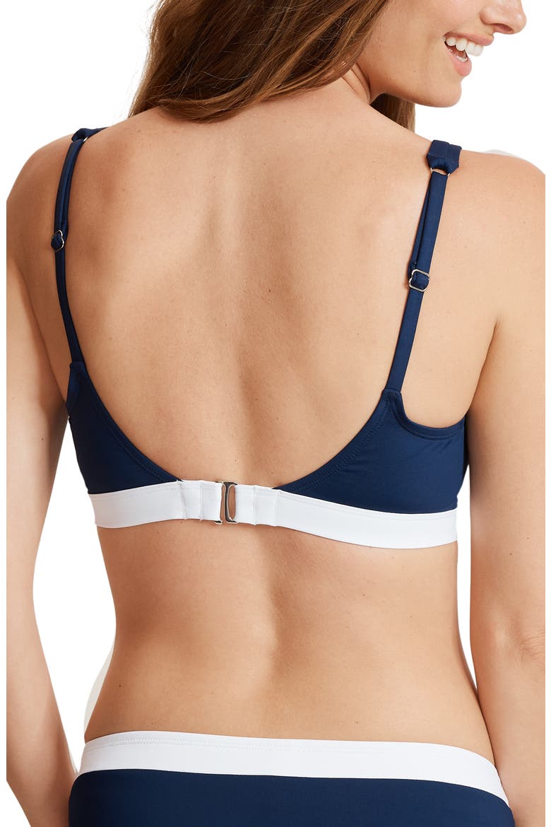 Sanibelle Colorblock Square Neck Bikini Top, Alternate, color, MARE NAVY