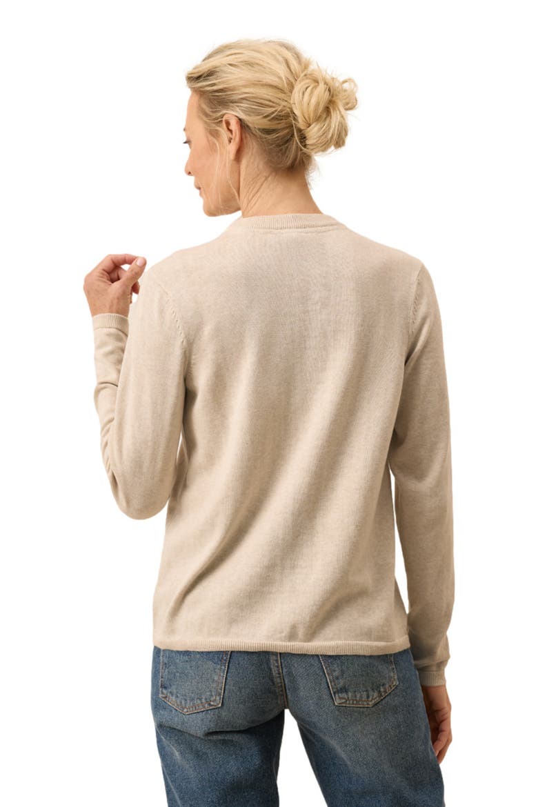 Organic Cotton Classic Fine Knit Crew Sweater, Alternate, color, Sandshell Heather