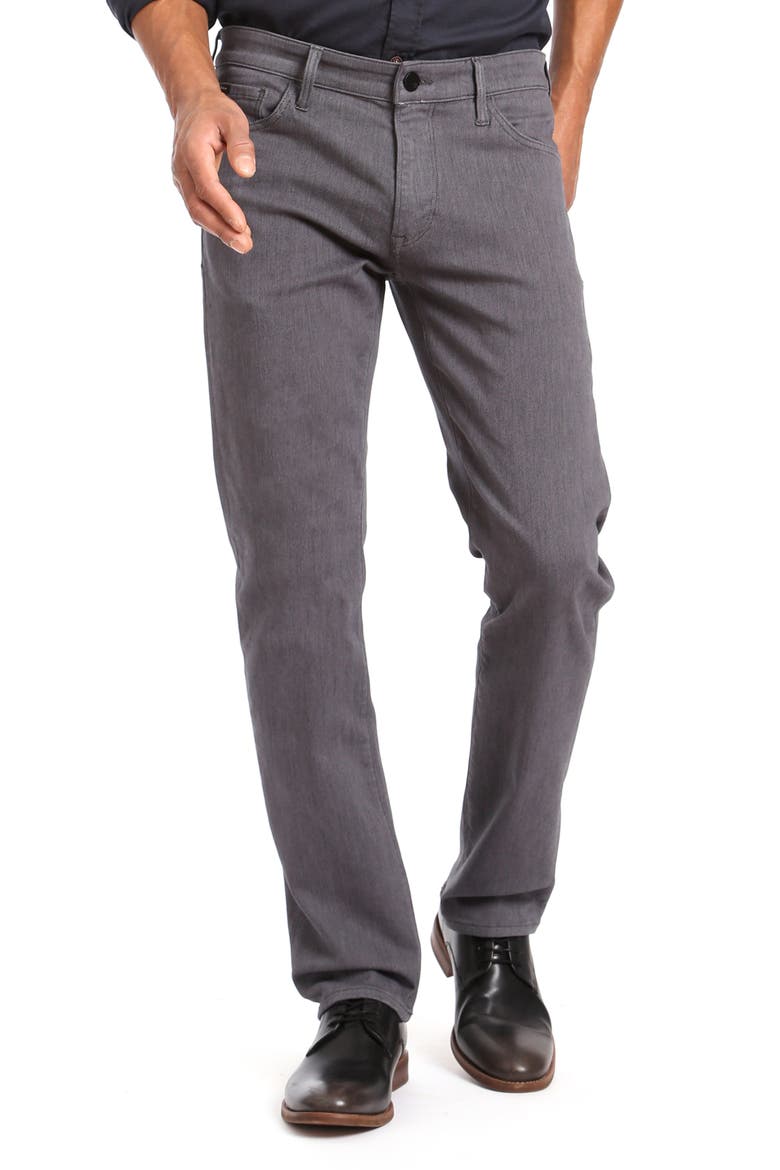 Cool Slim Straight Leg Twill Pants, Main, color, GREY DIAGONAL