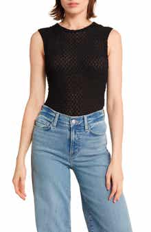 FRAME Sleeveless Mesh Top