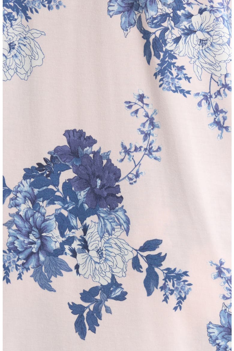 Moonlight Eco Knit Pajamas, Alternate, color, PINK- BLUE PRIMAVERA FLORAL