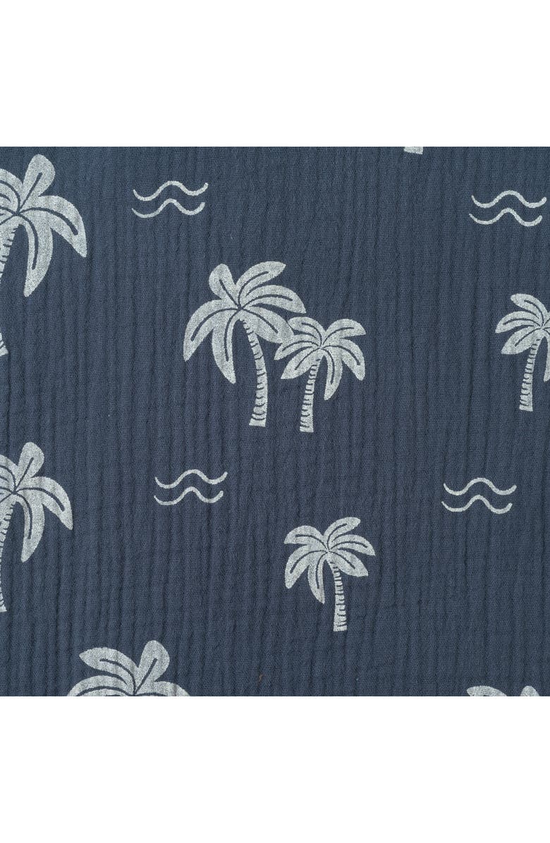 Andy & Evan Kids' Printed Cotton Gauze Button-Up Shirt & Shorts Set, Alternate, color, Grey