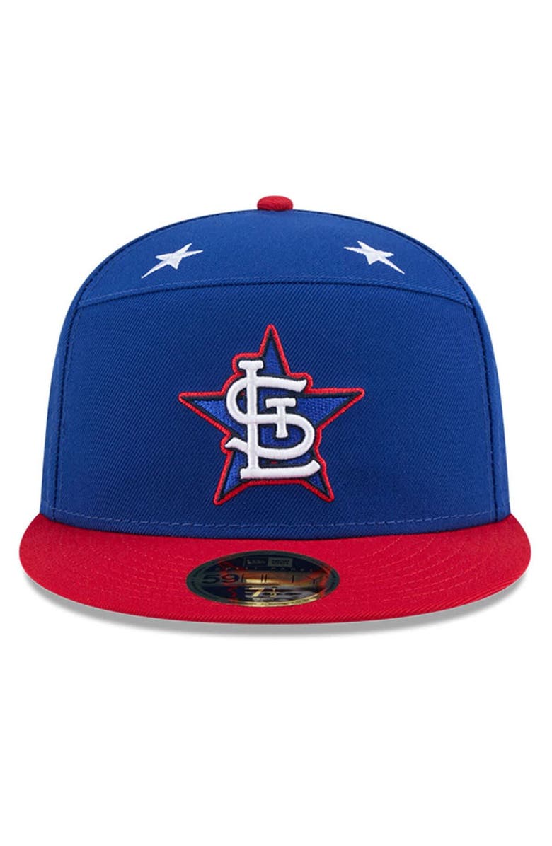 New Era Men's New Era Blue/Red  St. Louis Cardinals 2025 MLB All-Star Game Workout Side Patch 59FIFTY Fitted Hat, Alternate, color, Blue