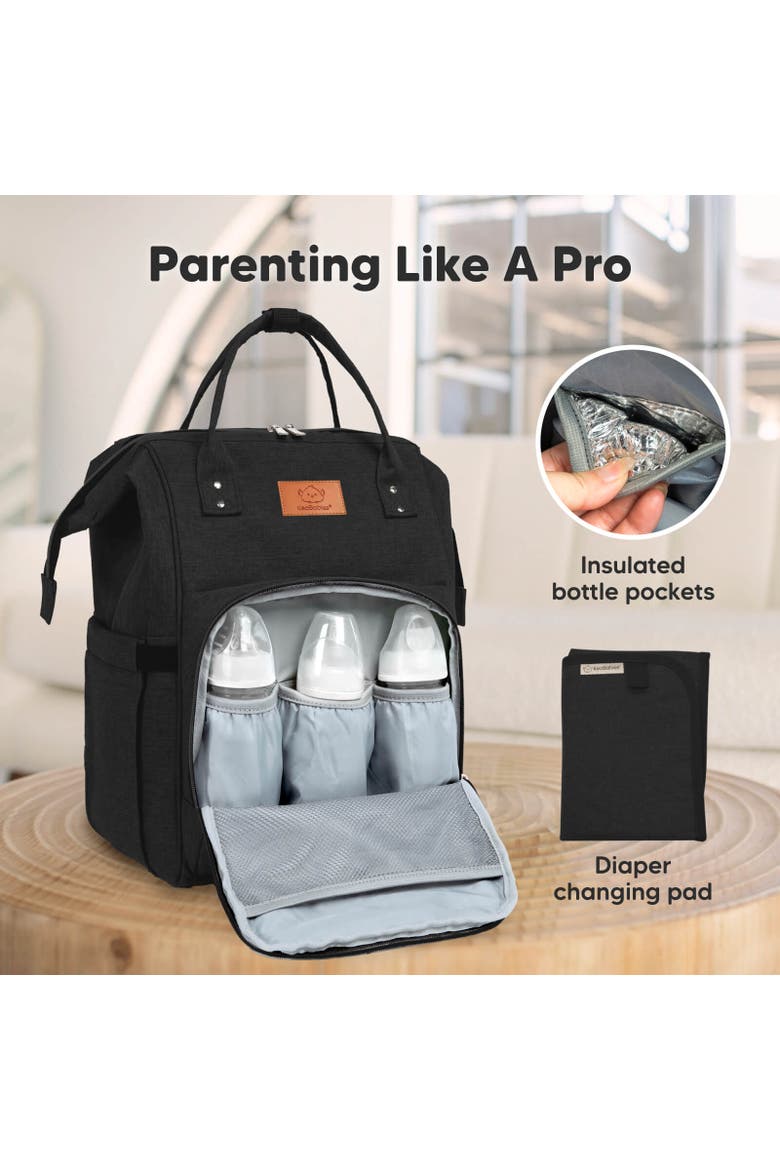 Original Diaper Bag, Alternate, color, Trendy Black