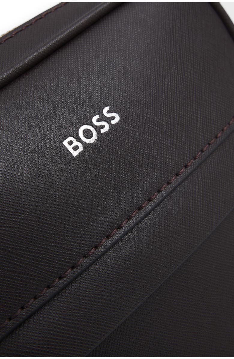 HUGO Zair Bonded Leather North/South Crossbody Bag, Alternate, color, Darkest Brown