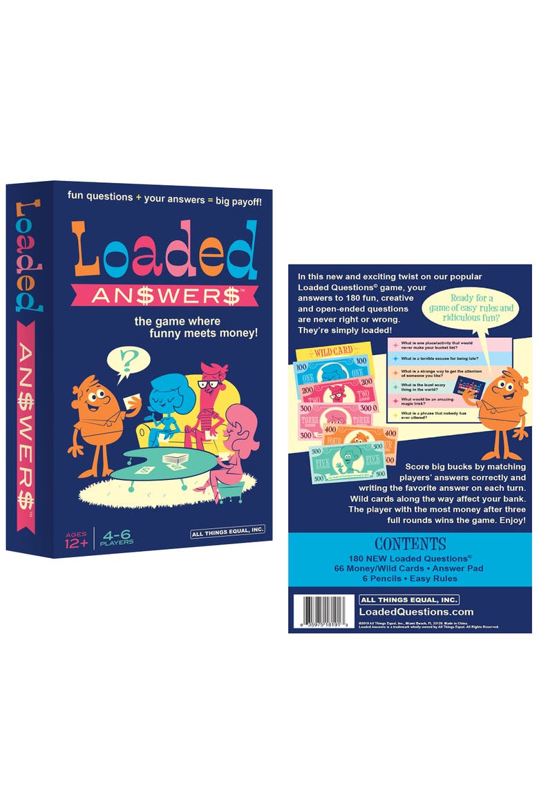 Loaded Answers Exciting Twist On Popular Loaded Questions Family/Party Game, Alternate, color, Multicolored