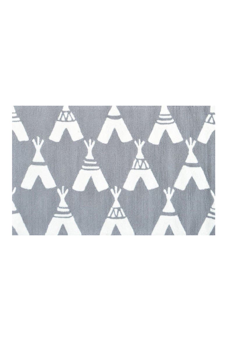 Teepee Indoor/Outdoor Doormat, Main, color, GREY/ WHITE