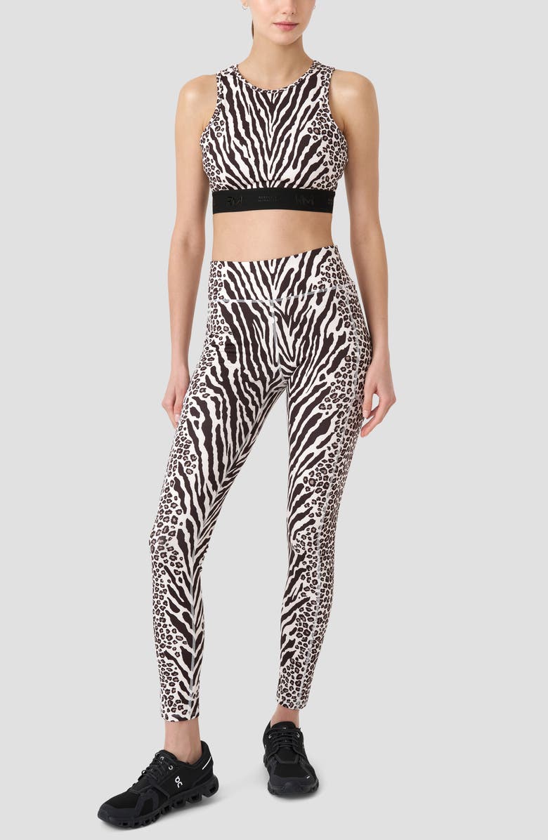 RM Rebecca Minkoff Animal Print High Waist Pocket Ankle Leggings, Alternate, color, Hybrid Animal