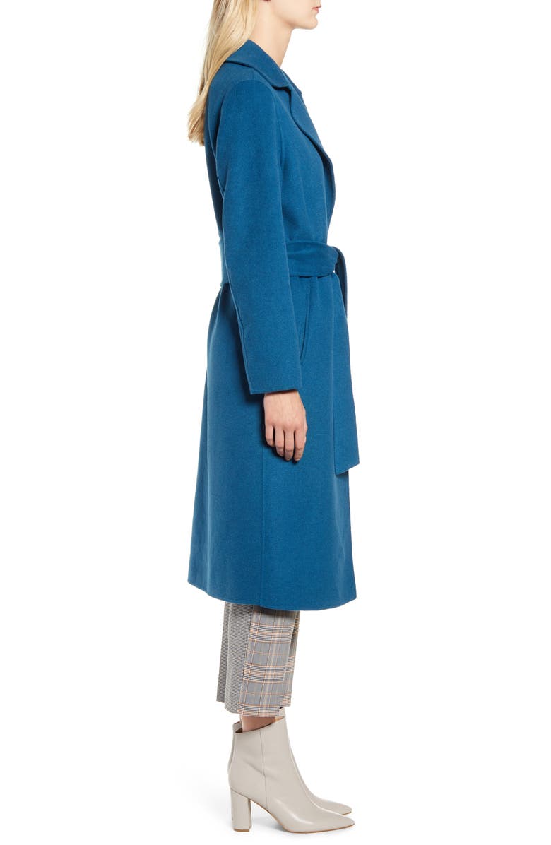 Bernardo Double Face Wrap Coat, Alternate, color, 