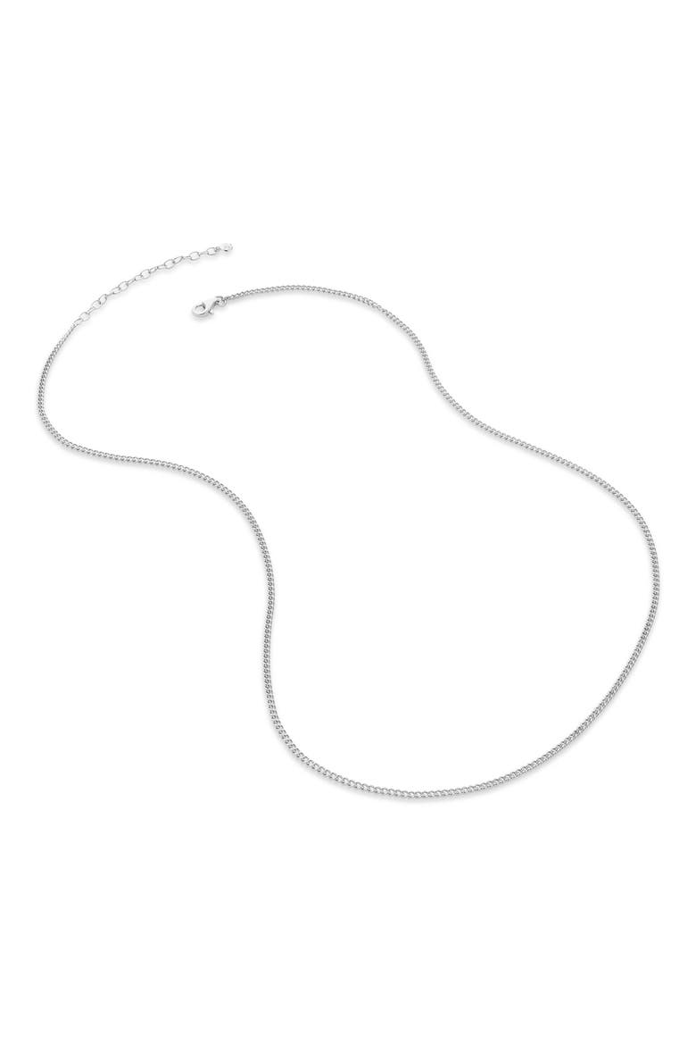 Curb Chain Necklace, Main, color, SILVER