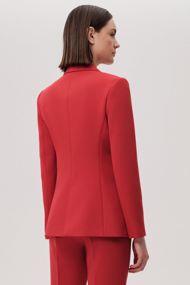Shirt Collar Tailored Jacket, Alternate, color, RED