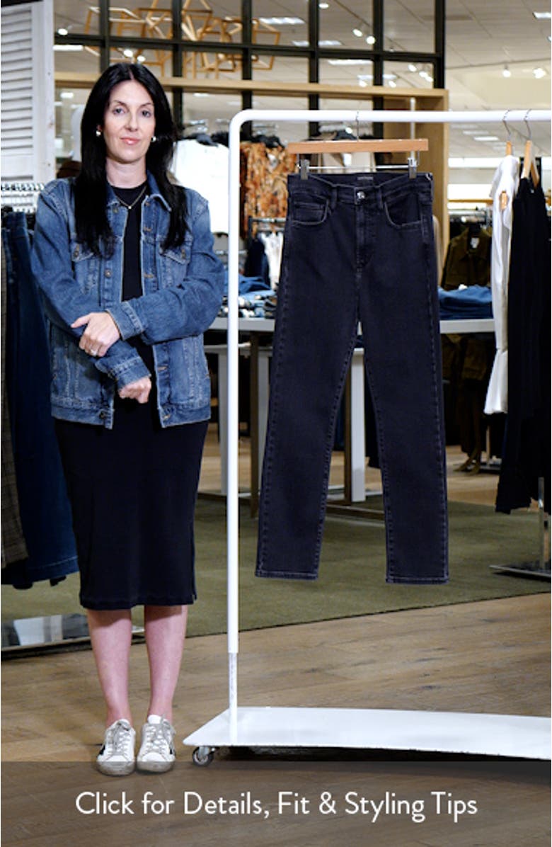 The Valentina Super High Waist Ankle Straight Leg Jeans, sales video thumbnail