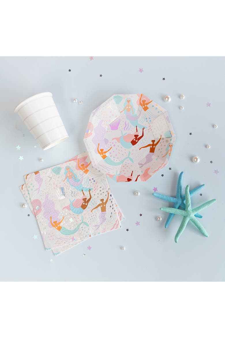 Mermaid Large Napkins, Alternate, color, Assorted Pre-Pack