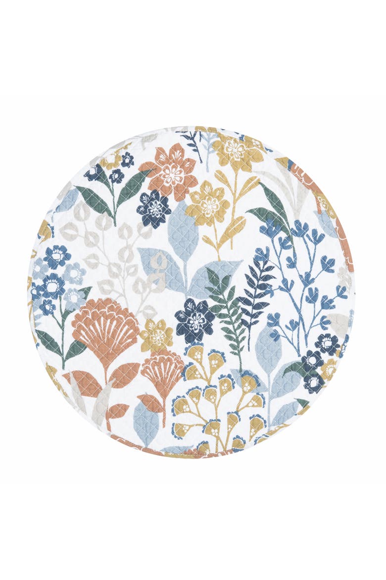 Delilah Round Placemats Set of 4, 17", Alternate, color, Orange