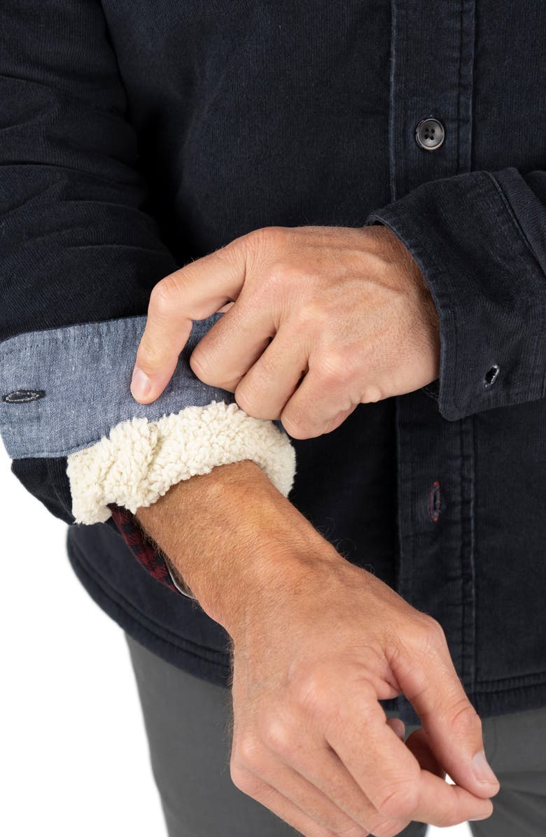 Tailor Vintage Faux Shearling Lined Corduroy Shirt Jacket, Alternate, color, 