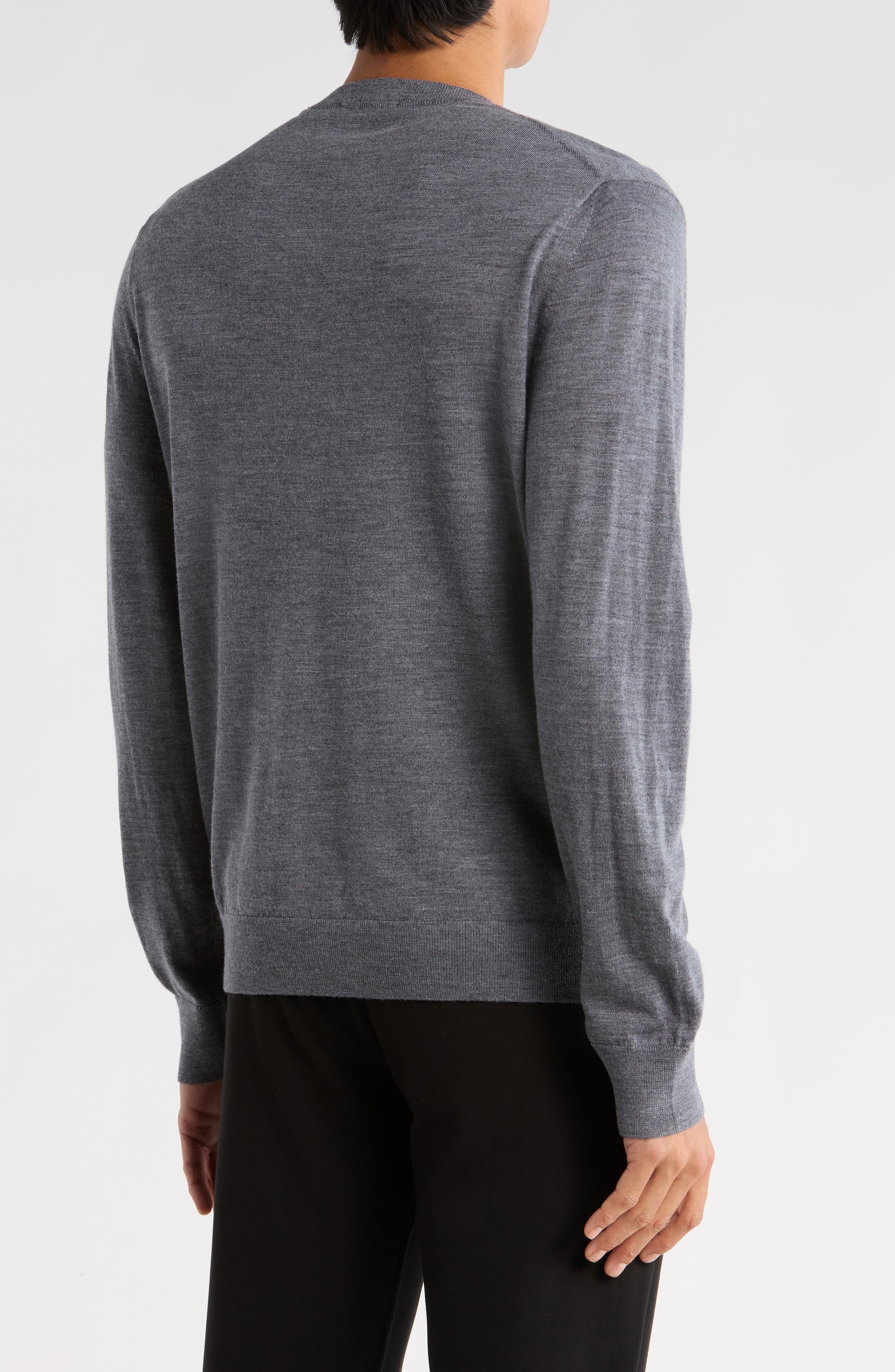 Crew Neck Merino Wool Sweater - image 2