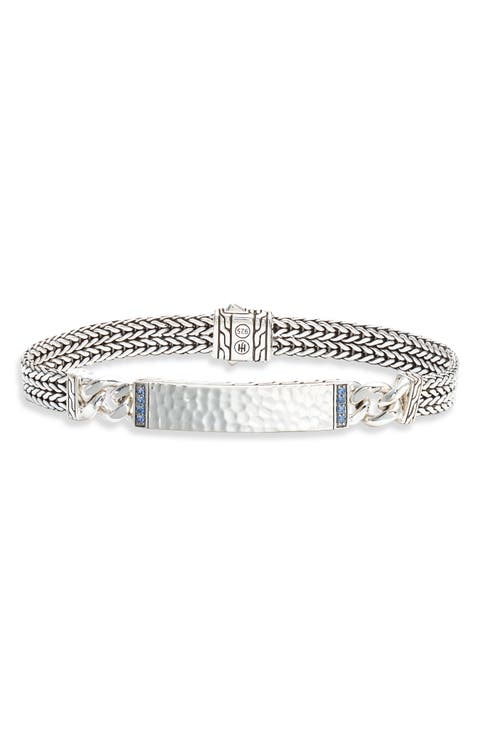 Classic Chain Hammered ID Bracelet