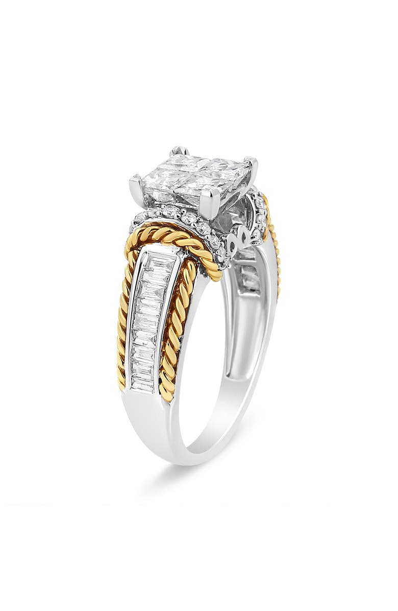 Haus of Brilliance 14K White and Yellow Gold 1 1/2Cttw Diamond Quad Engagement Ring, Alternate, color, Yellow