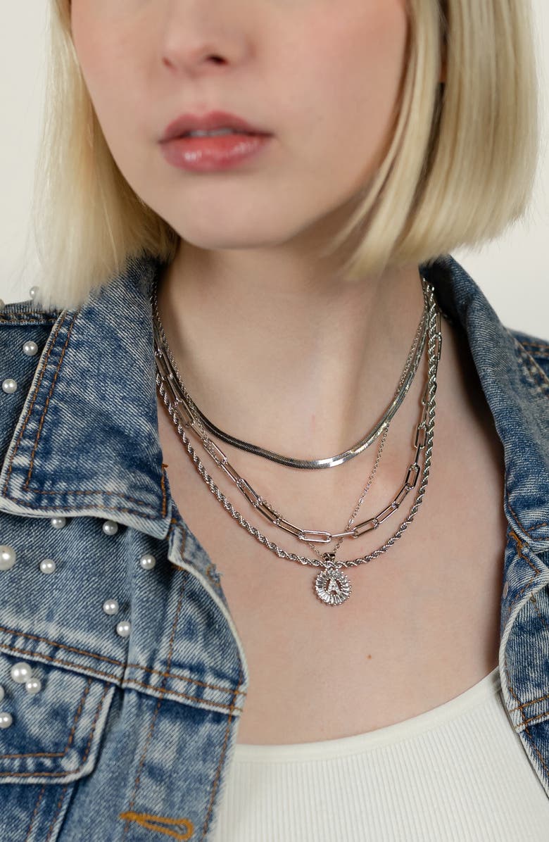 THE SIS KISS The Clara Chain Necklace, Alternate, color, Silver