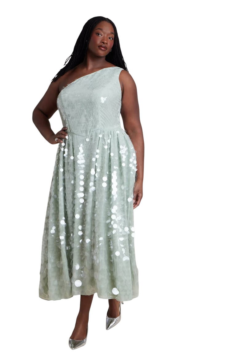 Paillette Dress, Main, color, MISTLETOE