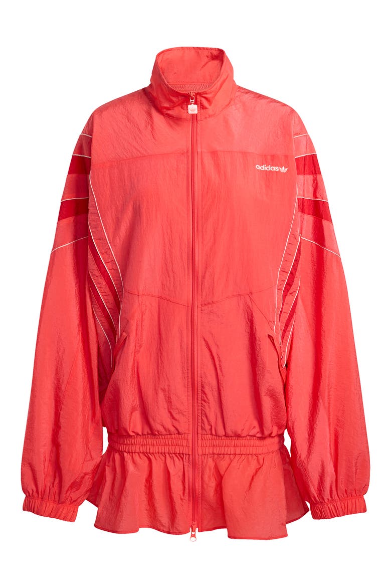 Santiago Peplum Track Jacket, Alternate, color, SEMI LUCID RED