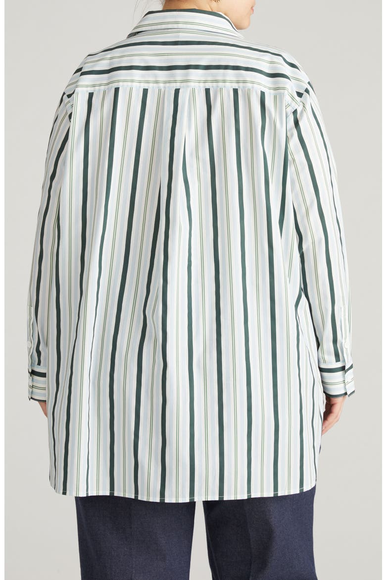 The Artist Poplin Shirt, Alternate, color, GREEN/WHITE STRIPE