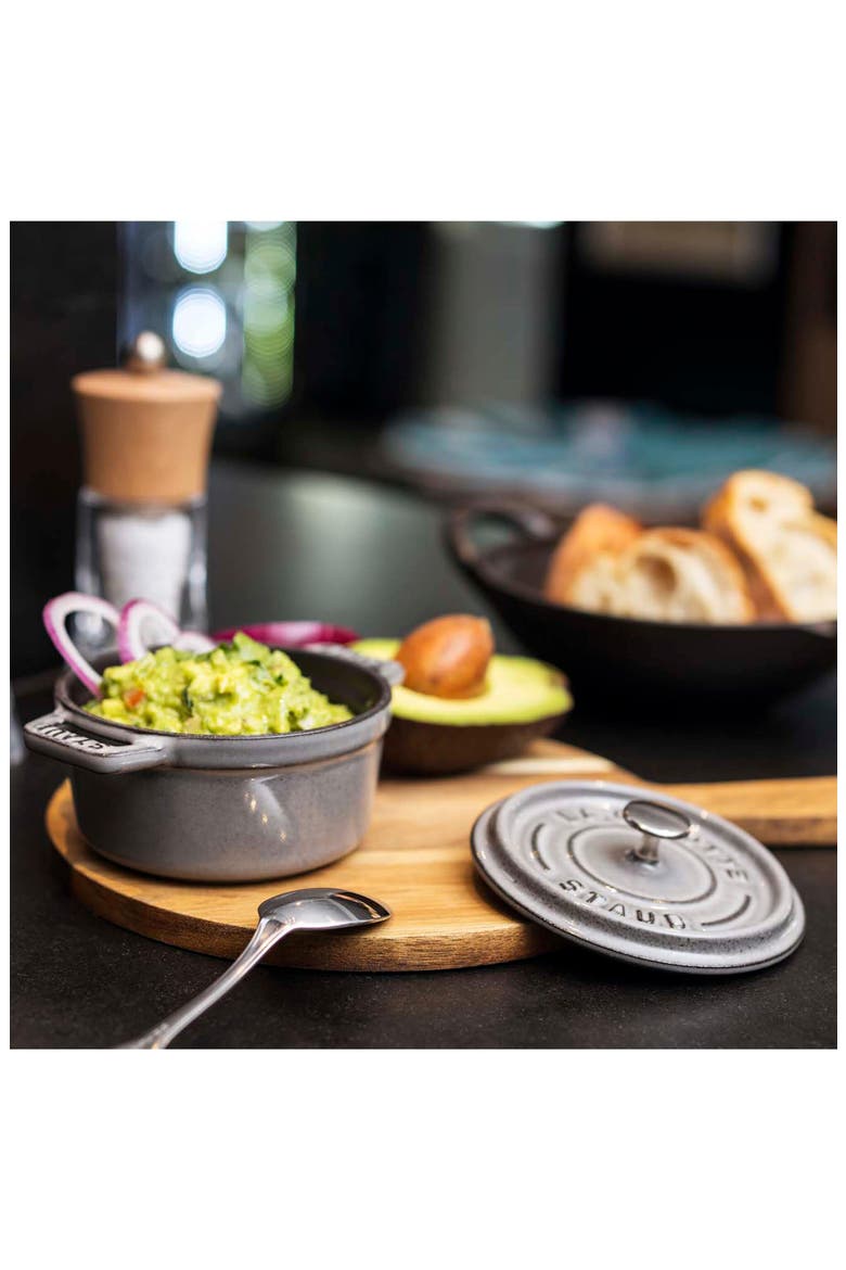 Enameled Cast Iron 0.25-Quart Mini Cocotte, Alternate, color, GRAPHITE GREY