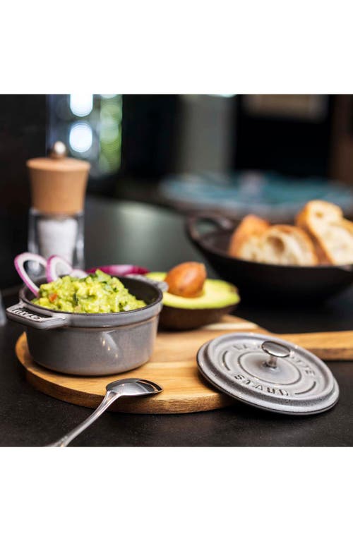 Staub Enameled Cast Iron 0.25-quart Mini Cocotte In Gray