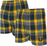 CONCEPTS SPORT Men's Concepts Sport Navy Denver Nuggets Region Flannel Boxer Short
