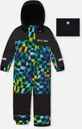 Deux par Deux Play Checkered Detachable Hood Fleece Neckwarmer One Piece Snowsuit