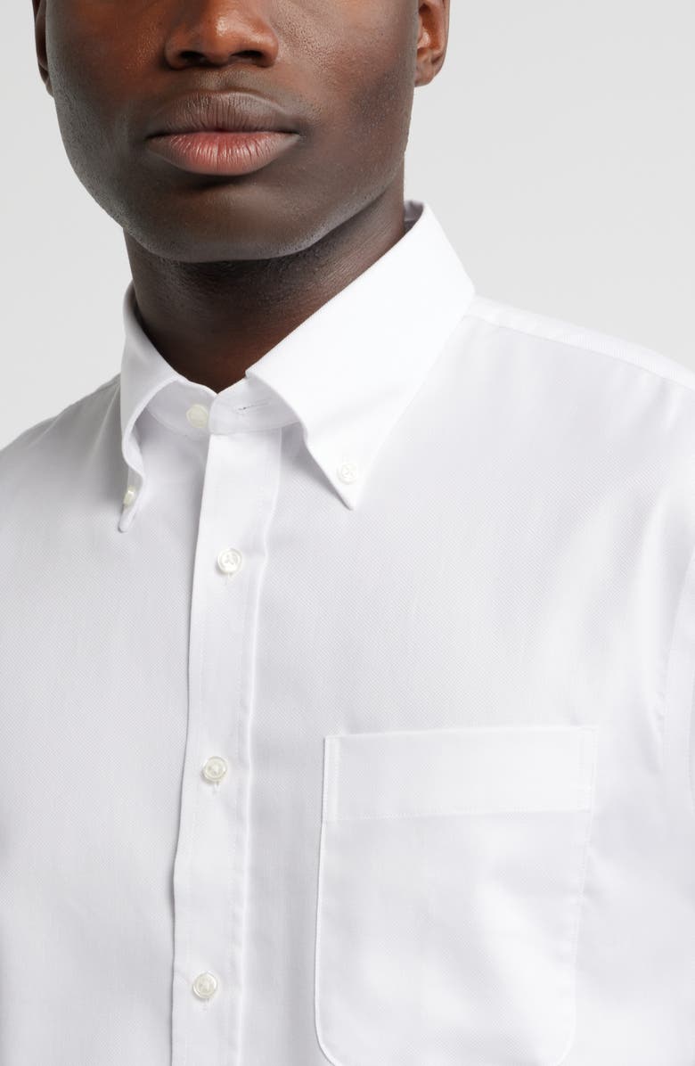 Nordstrom Traditional Fit Cotton Oxford Non-Iron Dress Shirt, Alternate, color, White Royal Oxford