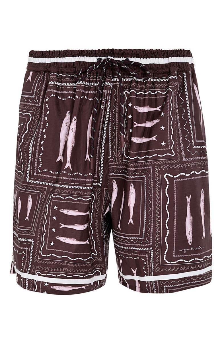 Agua Bendita Joe Swim Trunks, Alternate, color, Brown Multi
