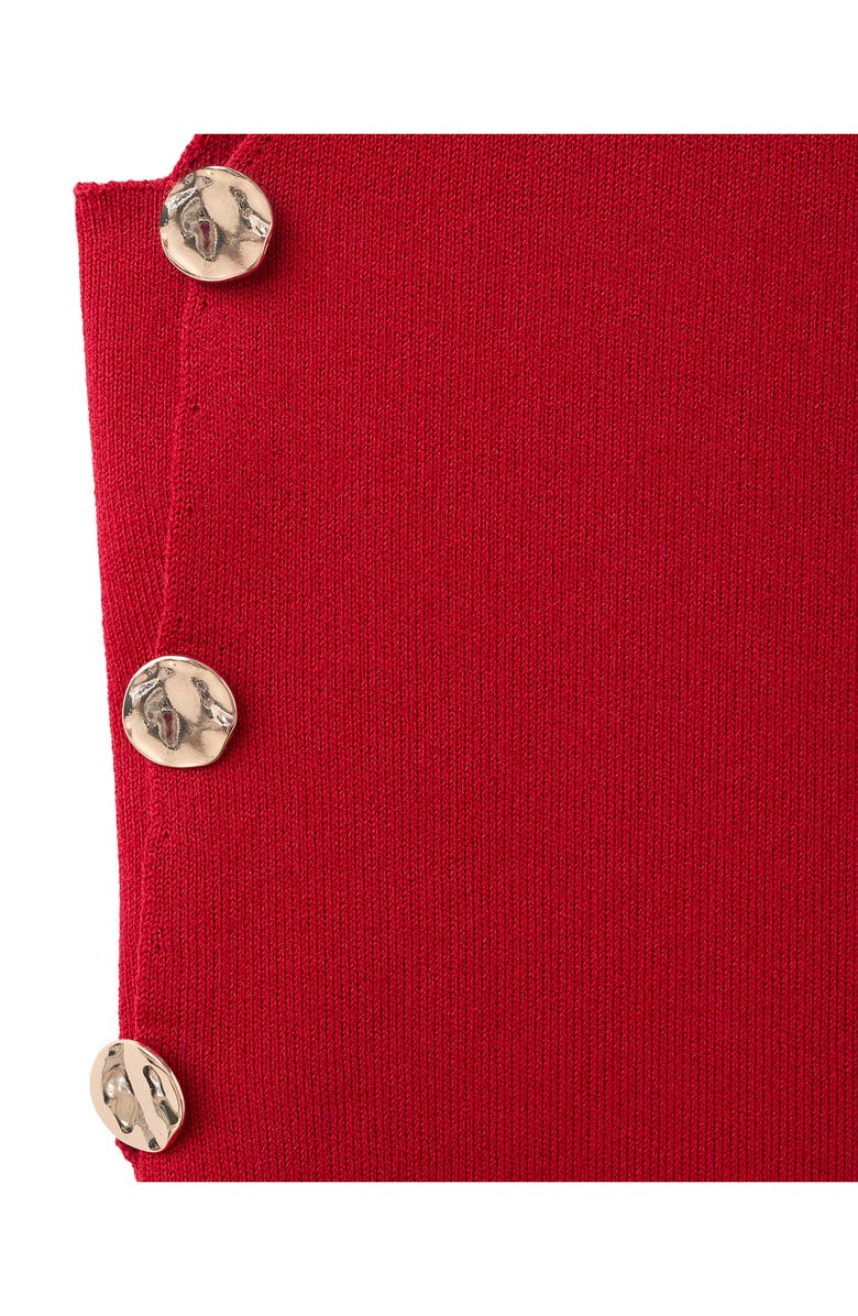 MANGO Side Button Sleeveless Top, Alternate, color, Red