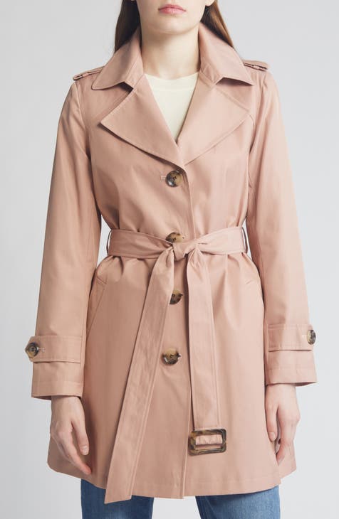 Sam Edelman Studded Shoulders Trench Coat cheapest Jacket Tan Women's SZ Large