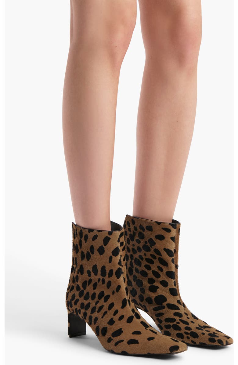 Khaite Ona Genuine Calf Hair Bootie, Alternate, color, Camel / Black