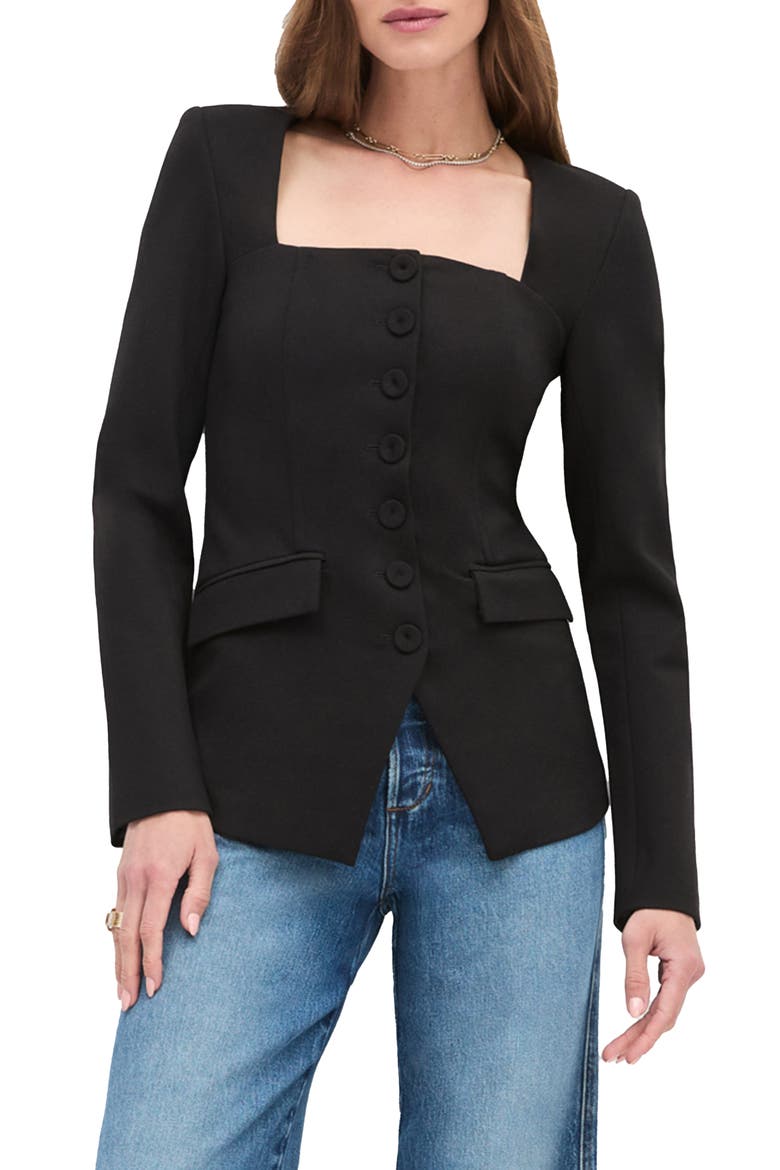 The Penelope Blazer, Alternate, color, BLACK