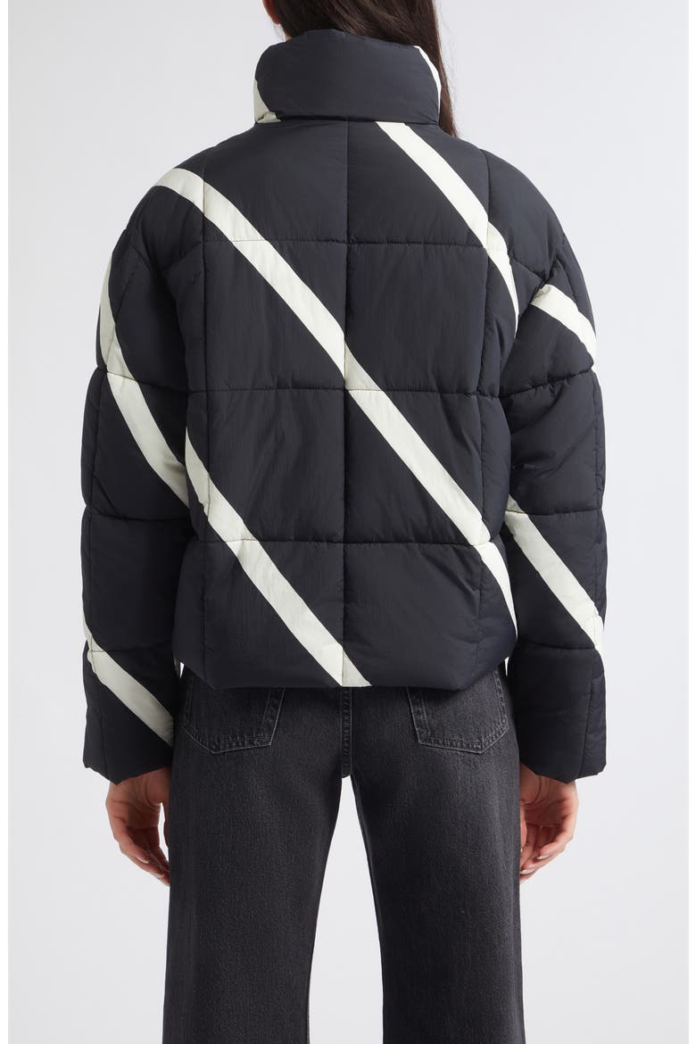 Taivos Basso Puffer Coat, Alternate, color, BLACK OFF WHITE