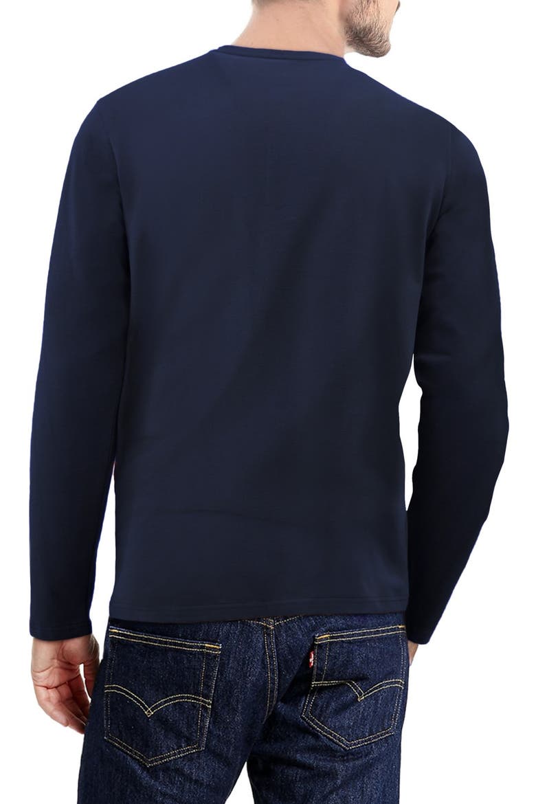 Long Sleeve Henley, Alternate, color, NAVY